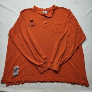 Tyndale Flame Resistant Shirt Mens 2XL Henley Orange HRC1 Long Sleeve Work